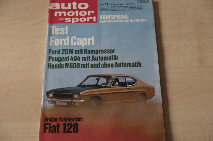 Deckblatt Auto Motor und Sport (09/1969)
